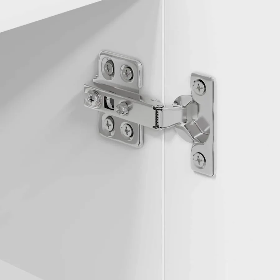 Meuble TV LED d'Angle Blanc 100x40x68cm Bois d'ingénierie - 12