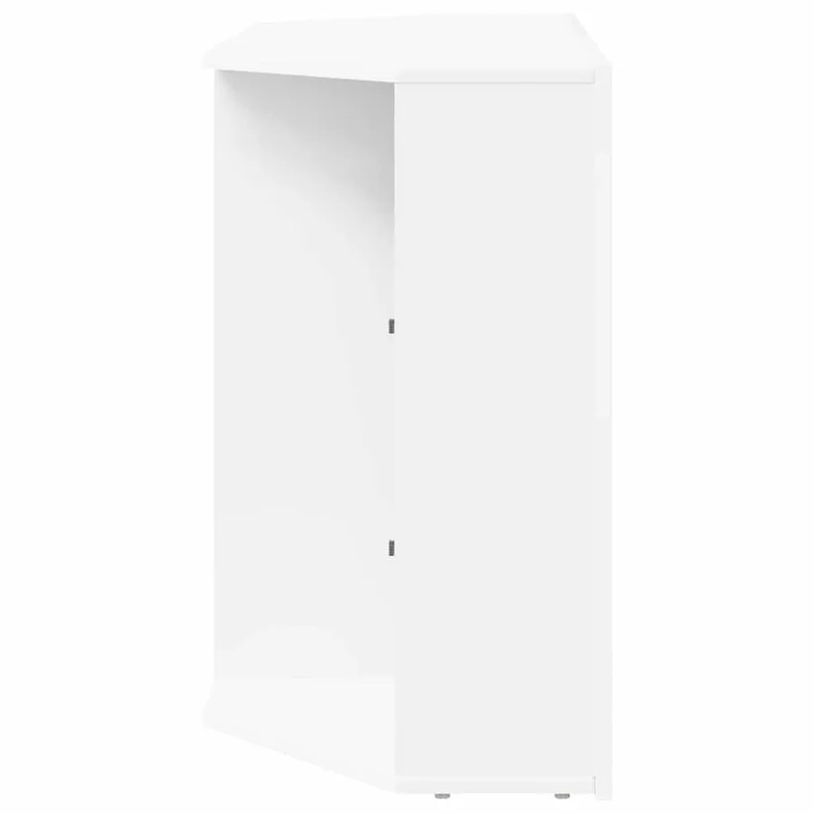 Meuble TV LED d'Angle Blanc 100x40x68cm Bois d'ingénierie - 9