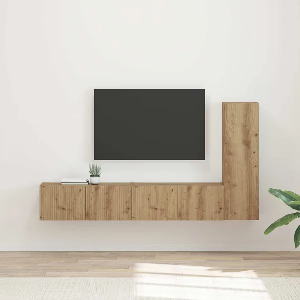 Ensemble meuble TV 3 pcs Chêne artisanal Bois d'ingénierie
