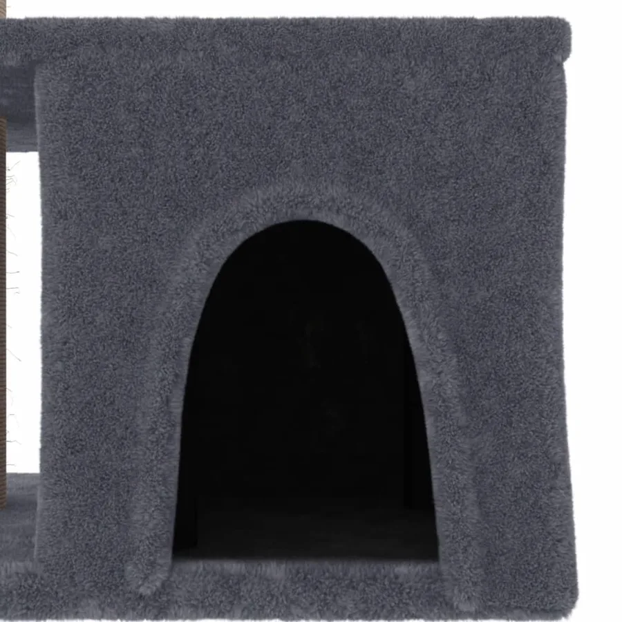 Arbre à chat avec griffoirs en sisal gris foncé 48 cm - 6