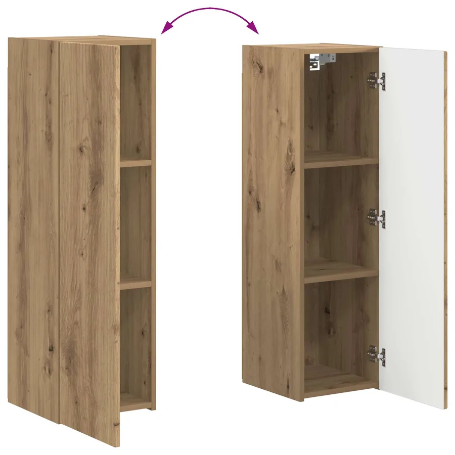 Ensemble meuble TV 4 pcs Chêne artisanal Bois d'ingénierie - 13