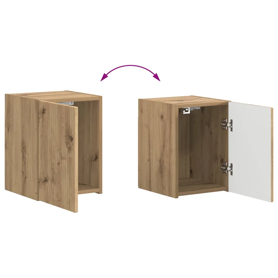 Ensemble meuble TV 4 pcs Chêne artisanal Bois d'ingénierie - 15