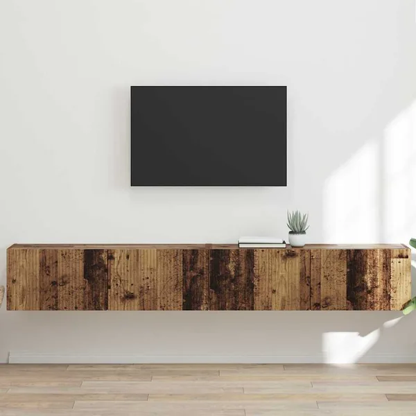 Meuble TV mural 2 pcs Bois Ancien 98 x 31 x 29,5 cm
