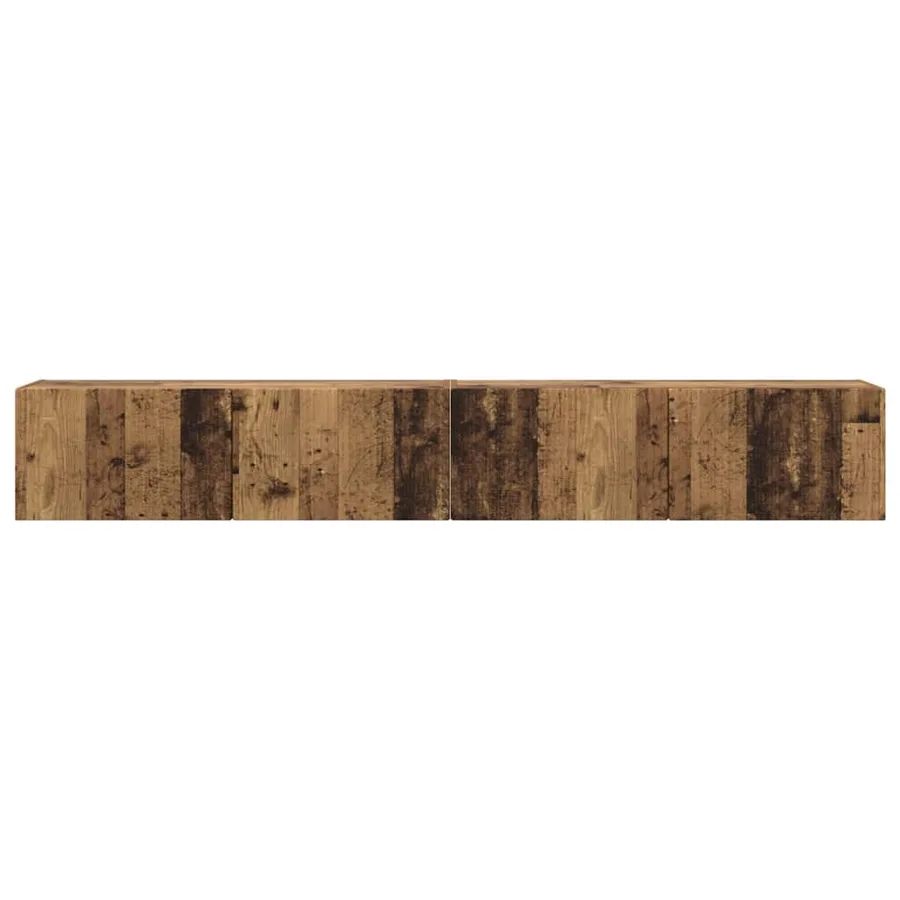 Meuble TV mural 2 pcs Bois Ancien 98 x 31 x 29,5 cm - 7