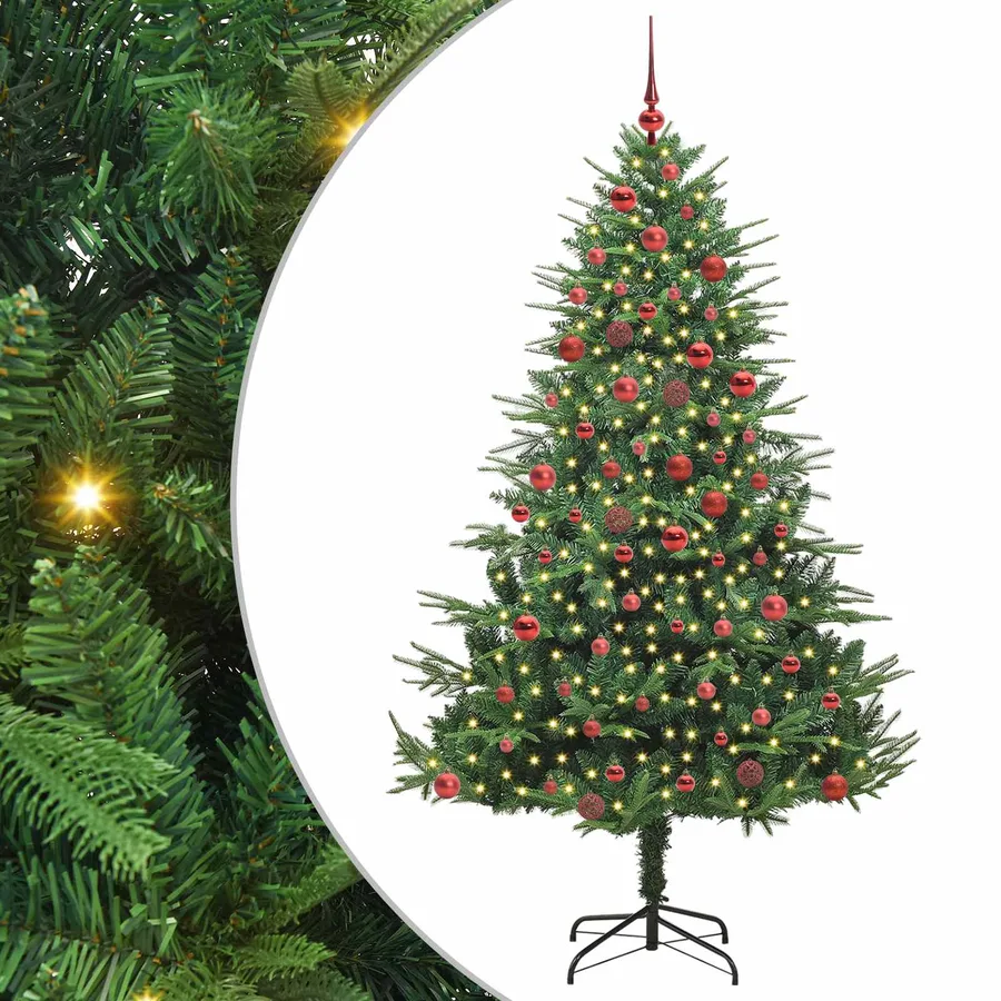 Arbre de Noël artificiel pré-éclairé avec ensemble de boules - 2