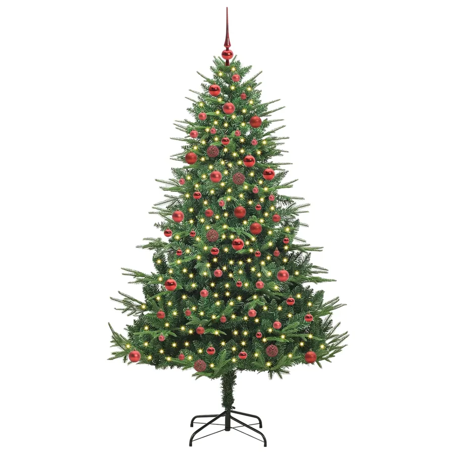 Arbre de Noël artificiel pré-éclairé avec ensemble de boules - 3