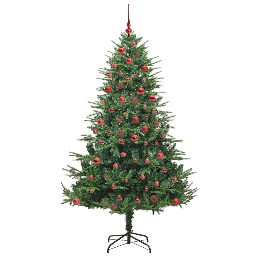 Arbre de Noël artificiel pré-éclairé avec ensemble de boules - 4