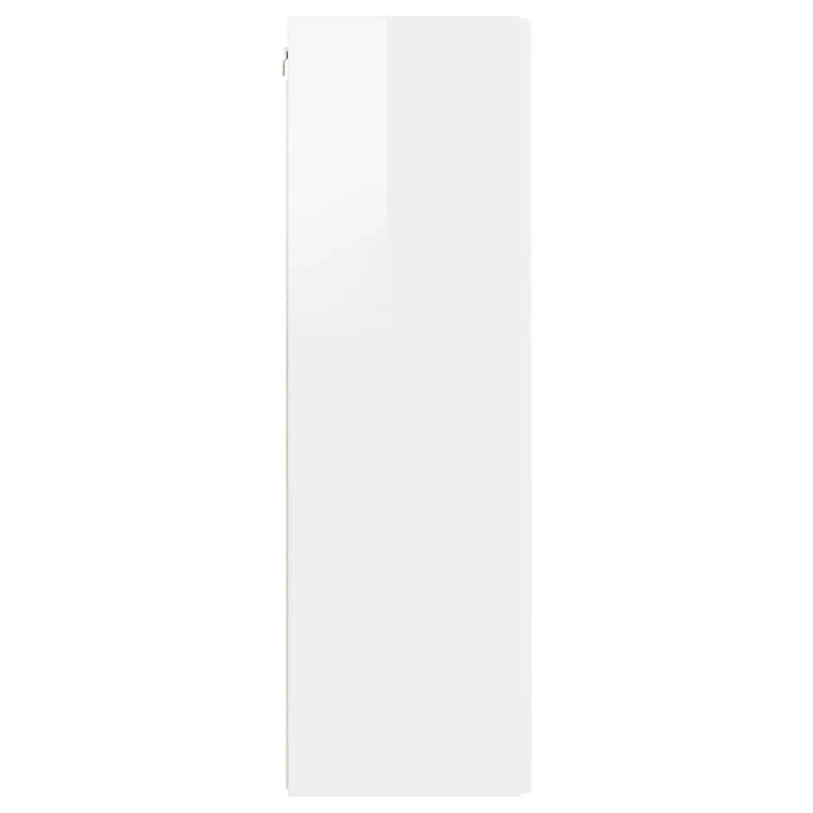 Meuble TV mural Montage mural Blanc Brillant 30 x 31 x 100 cm - 7