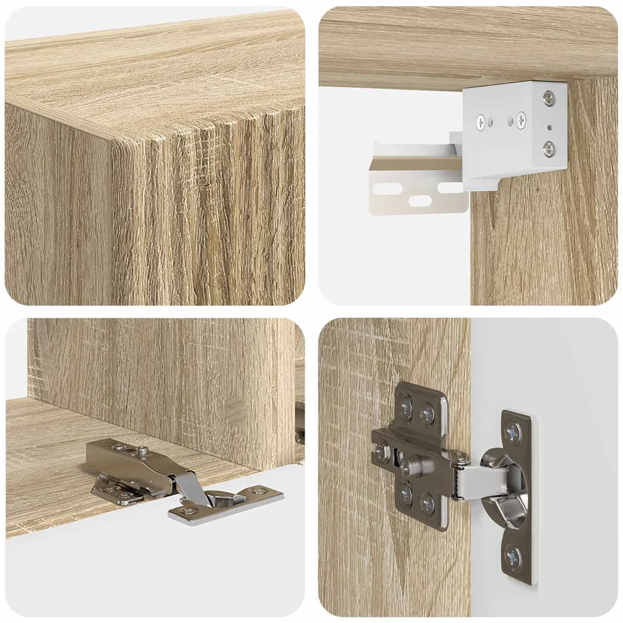 Ensemble meuble TV 4 pcs Chêne Sonoma Bois d'ingénierie - 10