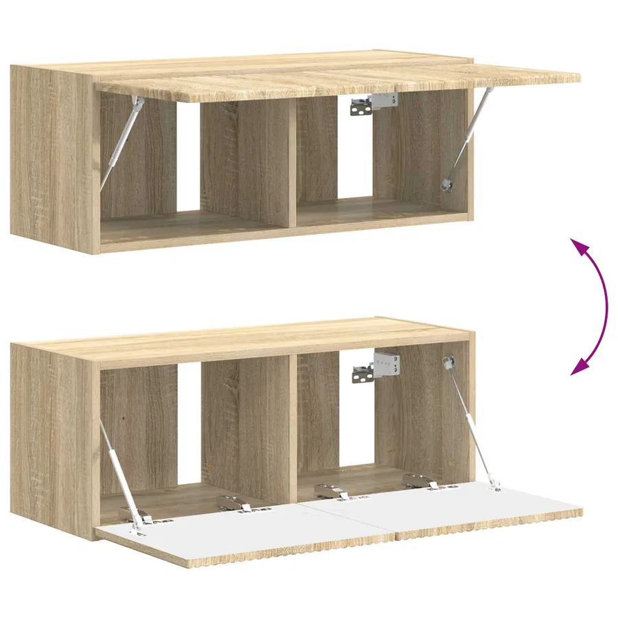 Ensemble meuble TV 4 pcs Chêne Sonoma Bois d'ingénierie - 11