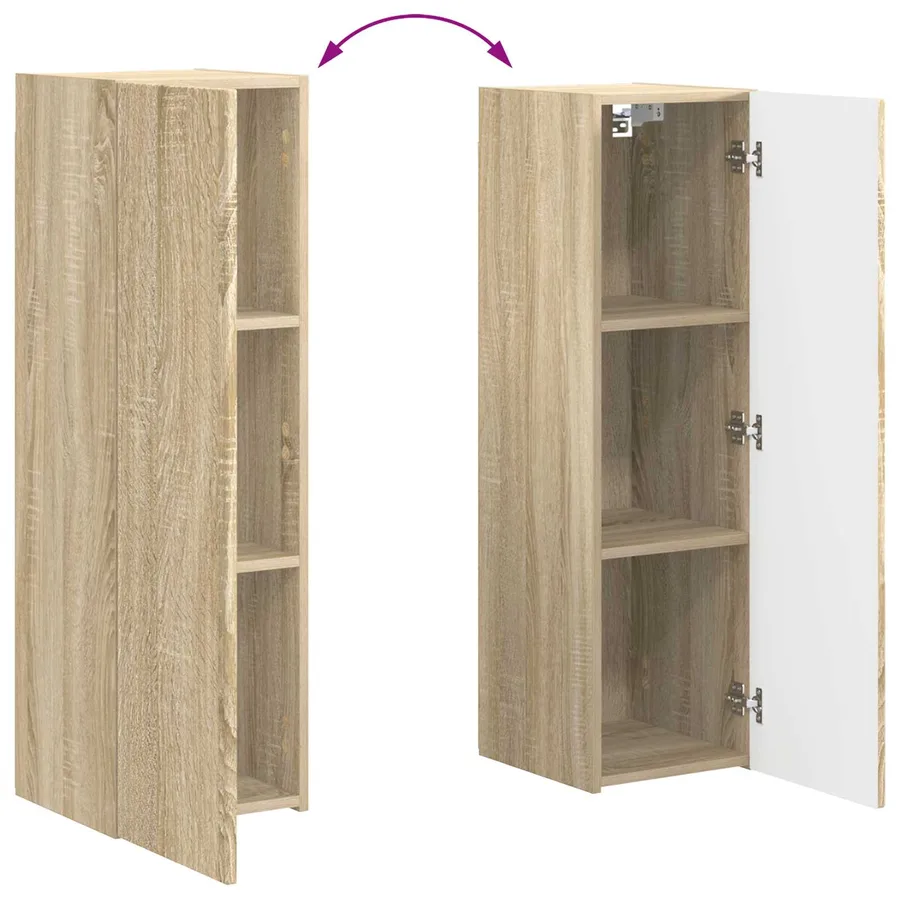 Ensemble meuble TV 4 pcs Chêne Sonoma Bois d'ingénierie - 12