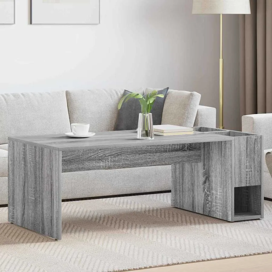 Table basse Gris Sonoma 101,5 x 50 x 37 cm Bois d'ingénierie