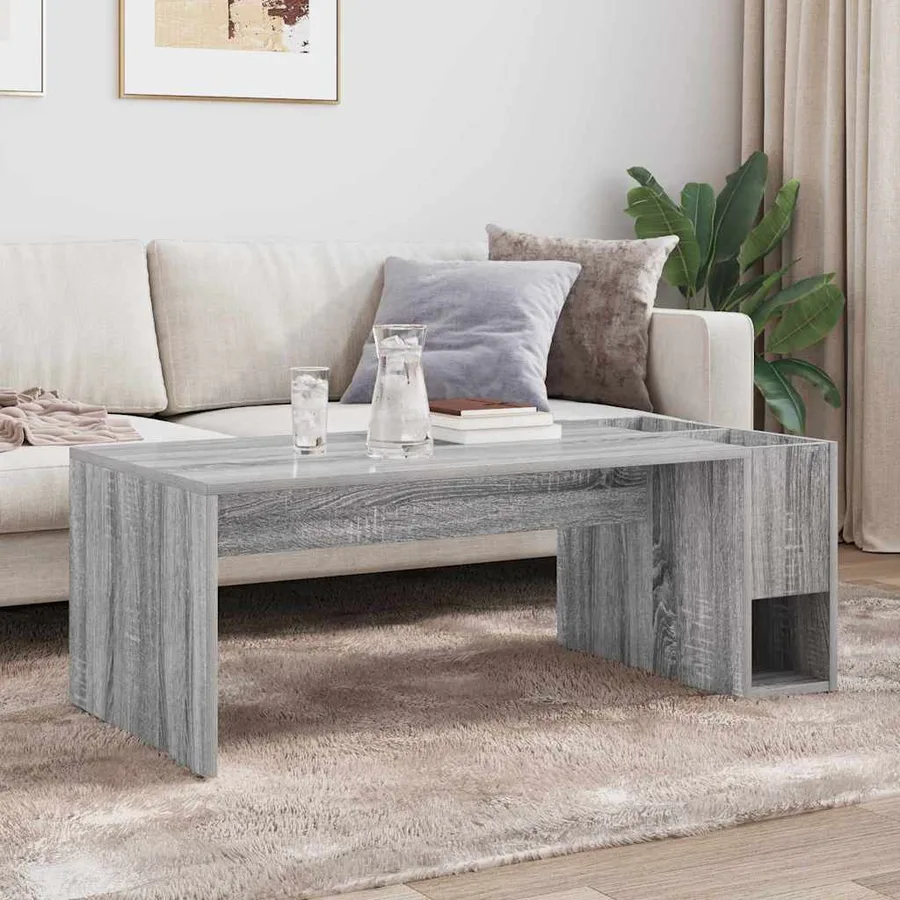 Table basse Gris Sonoma 101,5 x 50 x 37 cm Bois d'ingénierie - 4