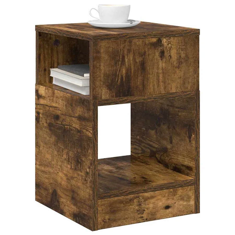 Table d'appoint 2 pcs Chêne fumé 30,5 x 30 x 45 cm - 3