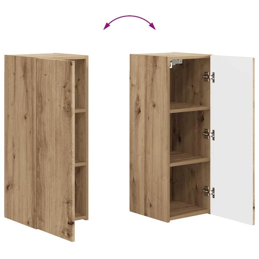 Ensemble meuble TV 4 pcs Chêne artisanal Bois d'ingénierie - 12