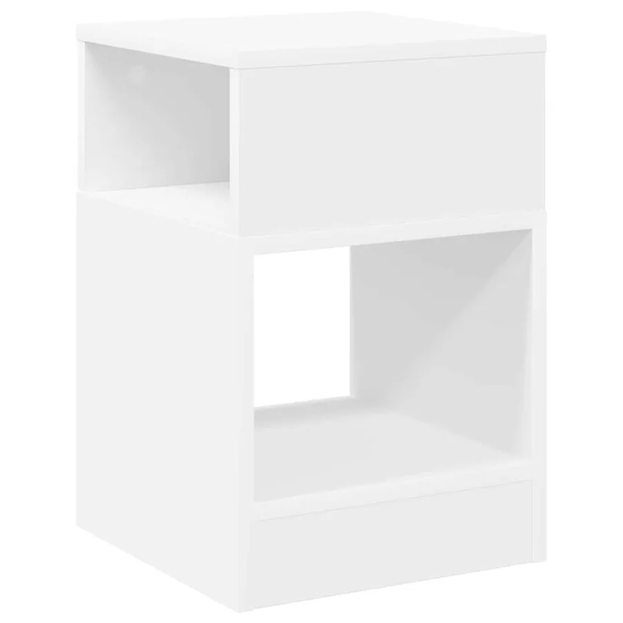 Table d'appoint Blanc 30,5 x 30 x 45 cm Bois d'ingénierie - 2