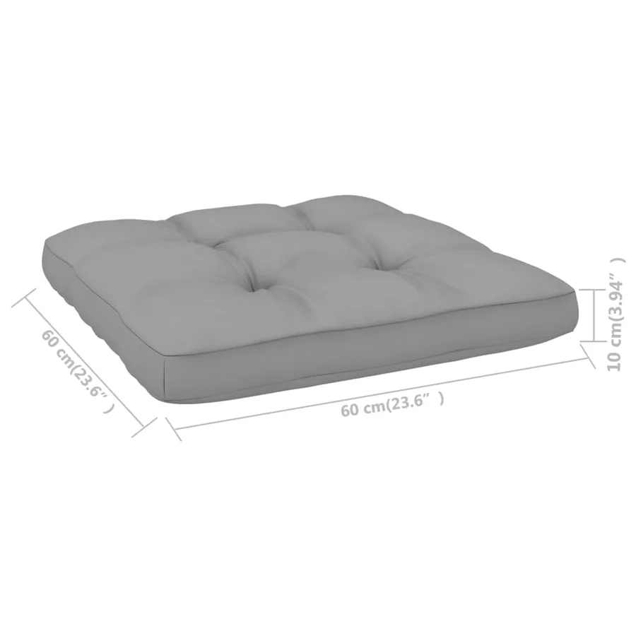 Chaise de jardin avec coussins anthracite Bois de pin imprégné - 20