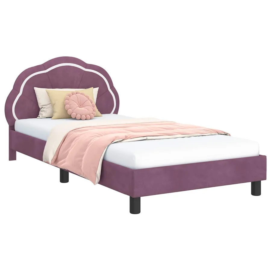 Cadre de lit pour enfants avec tête de lit Pourpre 80 x 200 cm - 2