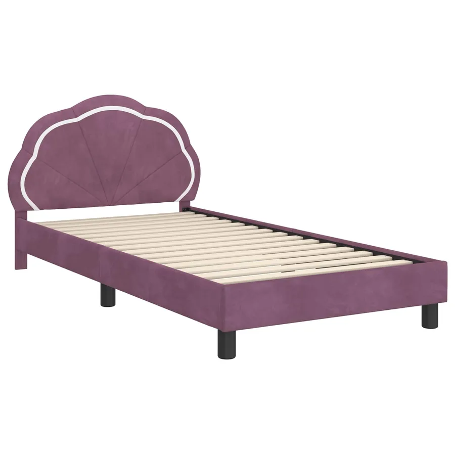 Cadre de lit pour enfants avec tête de lit Pourpre 80 x 200 cm - 4