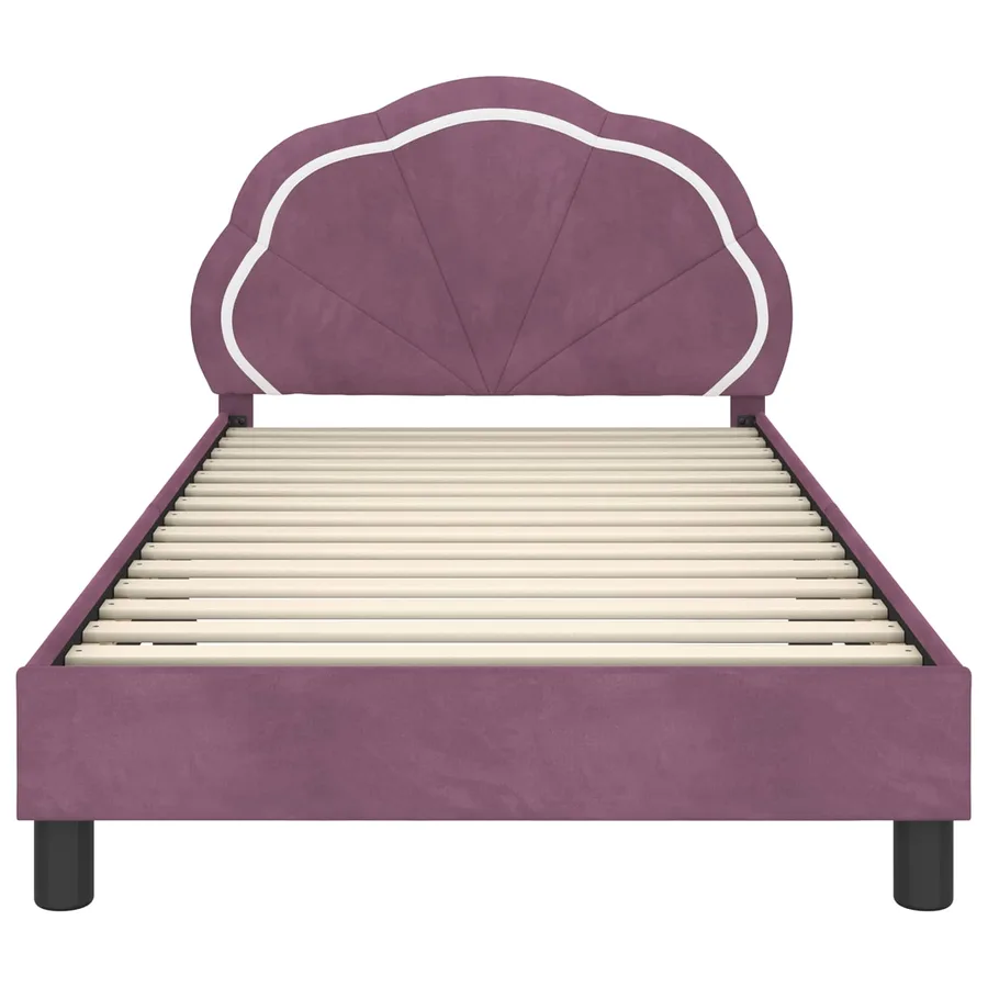 Cadre de lit pour enfants avec tête de lit Pourpre 80 x 200 cm - 5