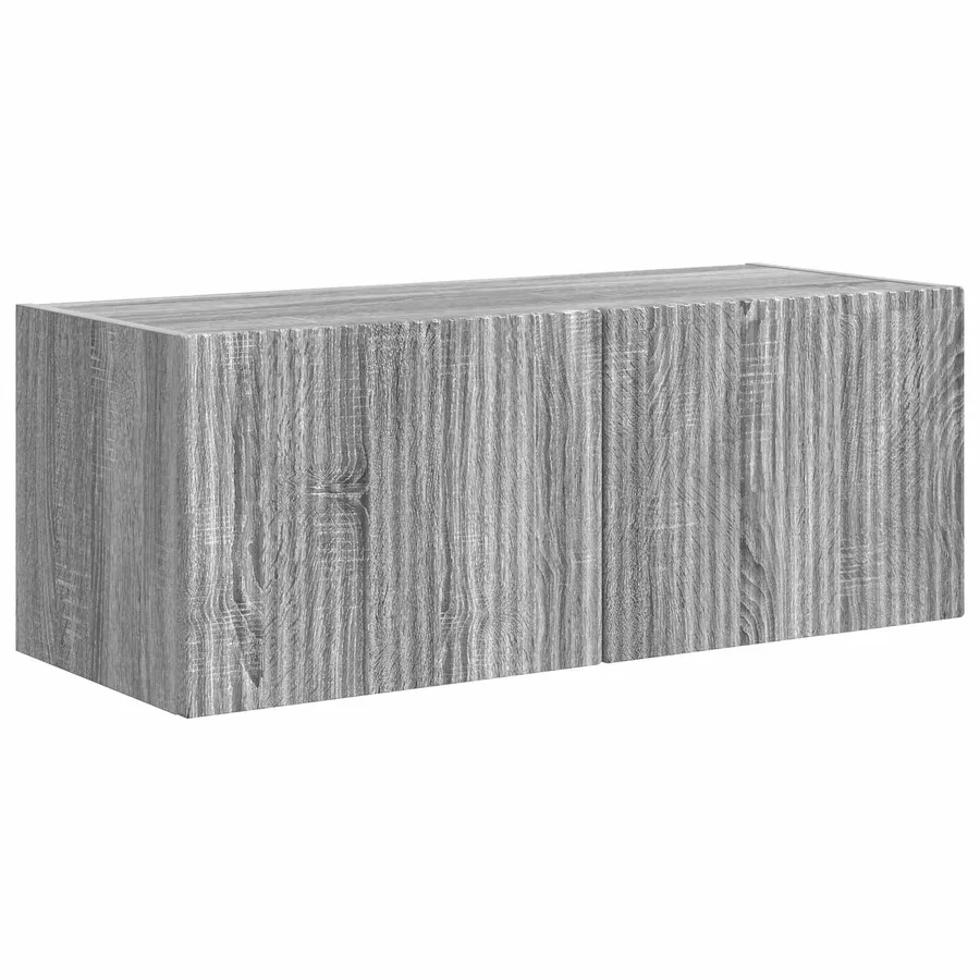 Ensemble meuble TV 4 pcs Gris Sonoma Bois d'ingénierie - 5