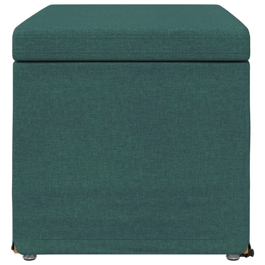 Tabouret Vert foncé 61 x 41 x 40 cm Tissu et bois stratifié - 5