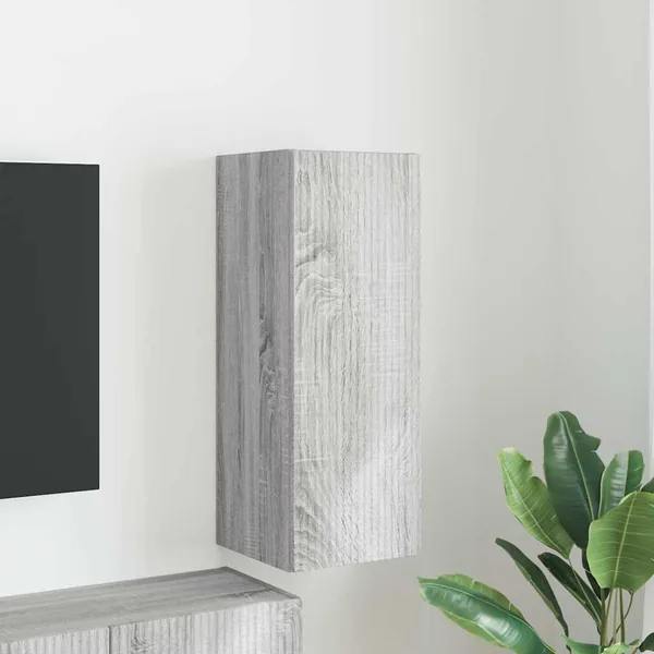 Meuble TV mural Gris Sonoma 30 x 31 x 80 cm Bois d'ingénierie