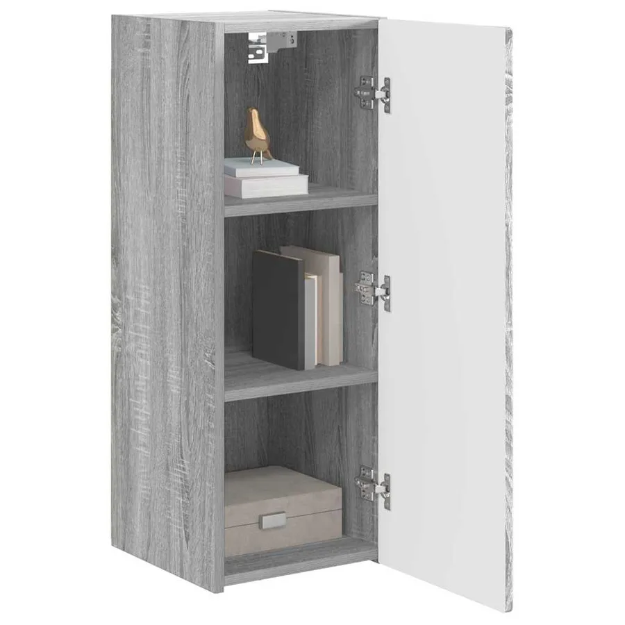 Meuble TV mural Gris Sonoma 30 x 31 x 80 cm Bois d'ingénierie - 3