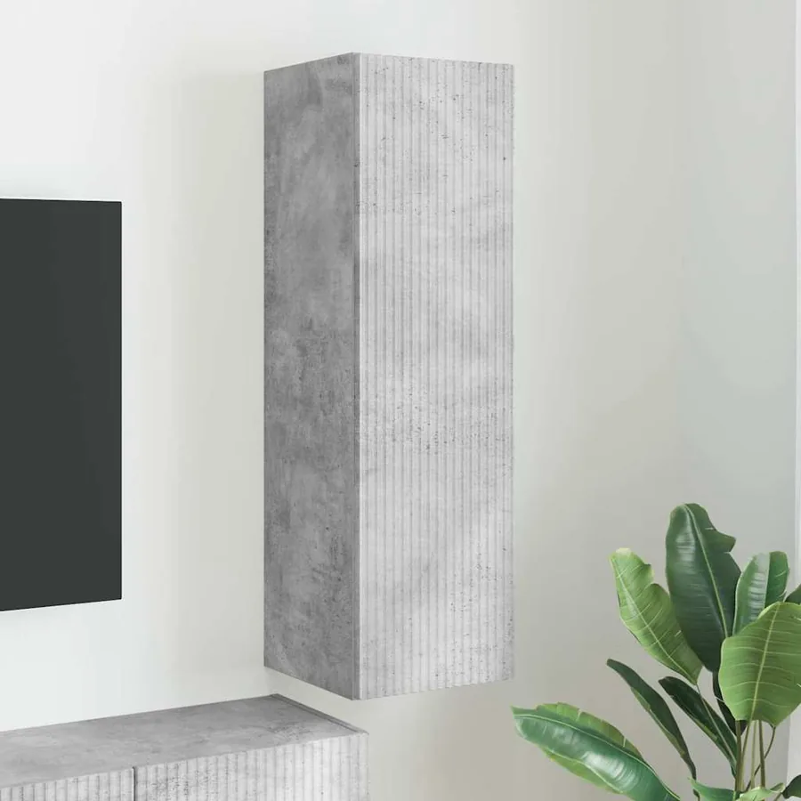 Meuble TV mural Béton 30 x 31 x 100 cm Bois d'ingénierie