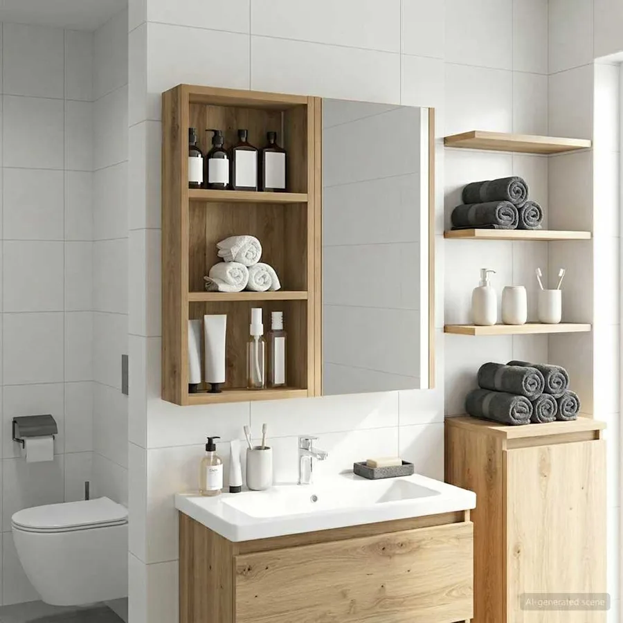 Armoire murale de salle de bain Chêne artisan 30 x 10 x 60,5 cm - 4