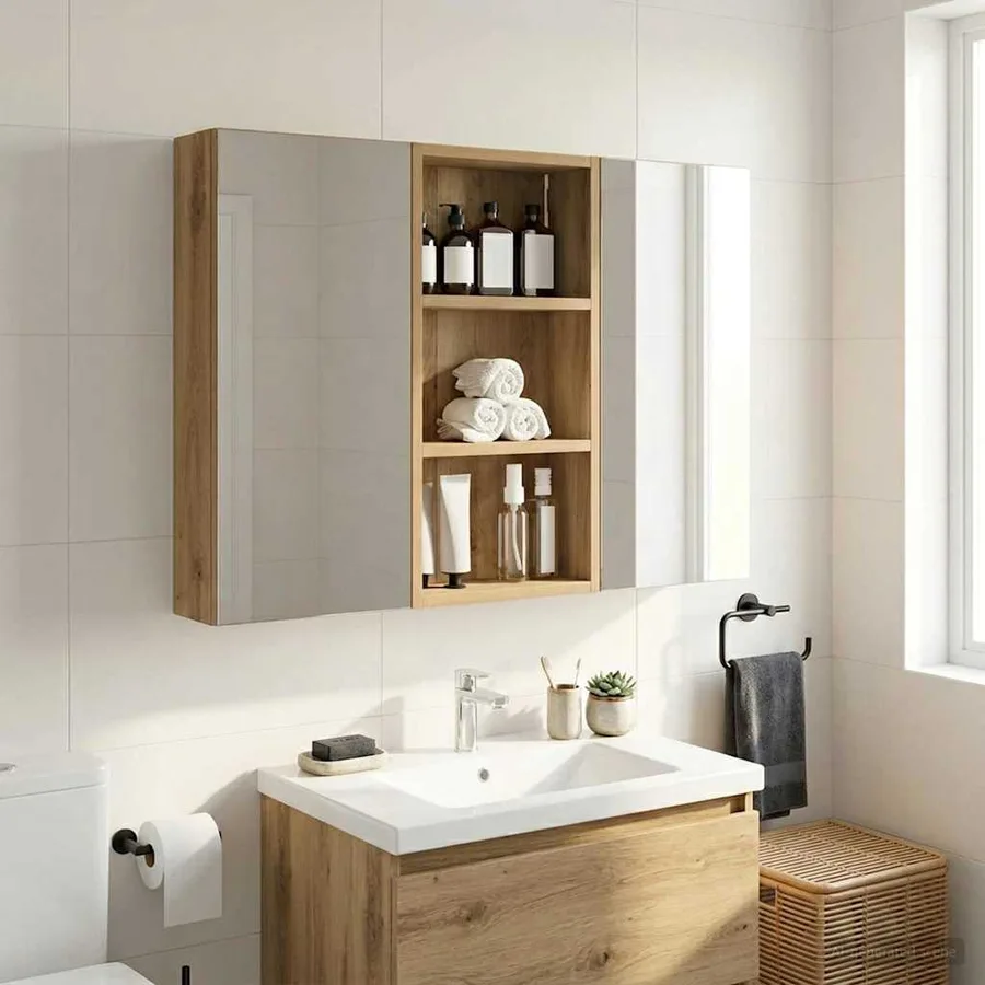 Armoire murale de salle de bain Chêne artisan 30 x 10 x 60,5 cm - 5