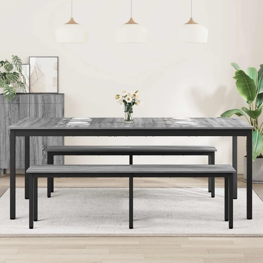 Table de salle à manger / Table de repas 200 x 100 x 75 cm - 4