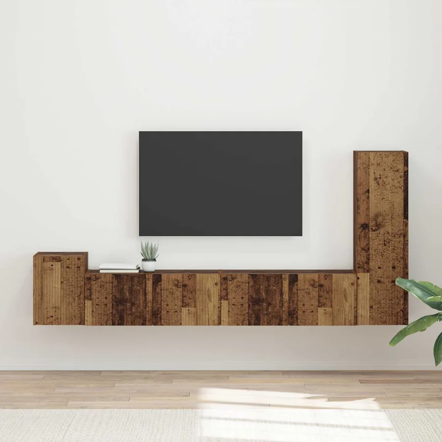 Ensemble meuble TV 3 pcs Bois ancien Bois d'ingénierie