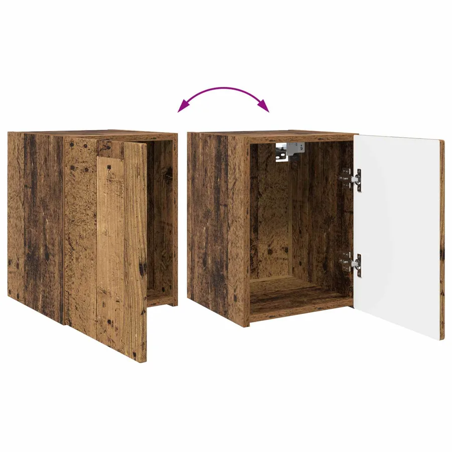 Ensemble meuble TV 3 pcs Bois ancien Bois d'ingénierie - 13