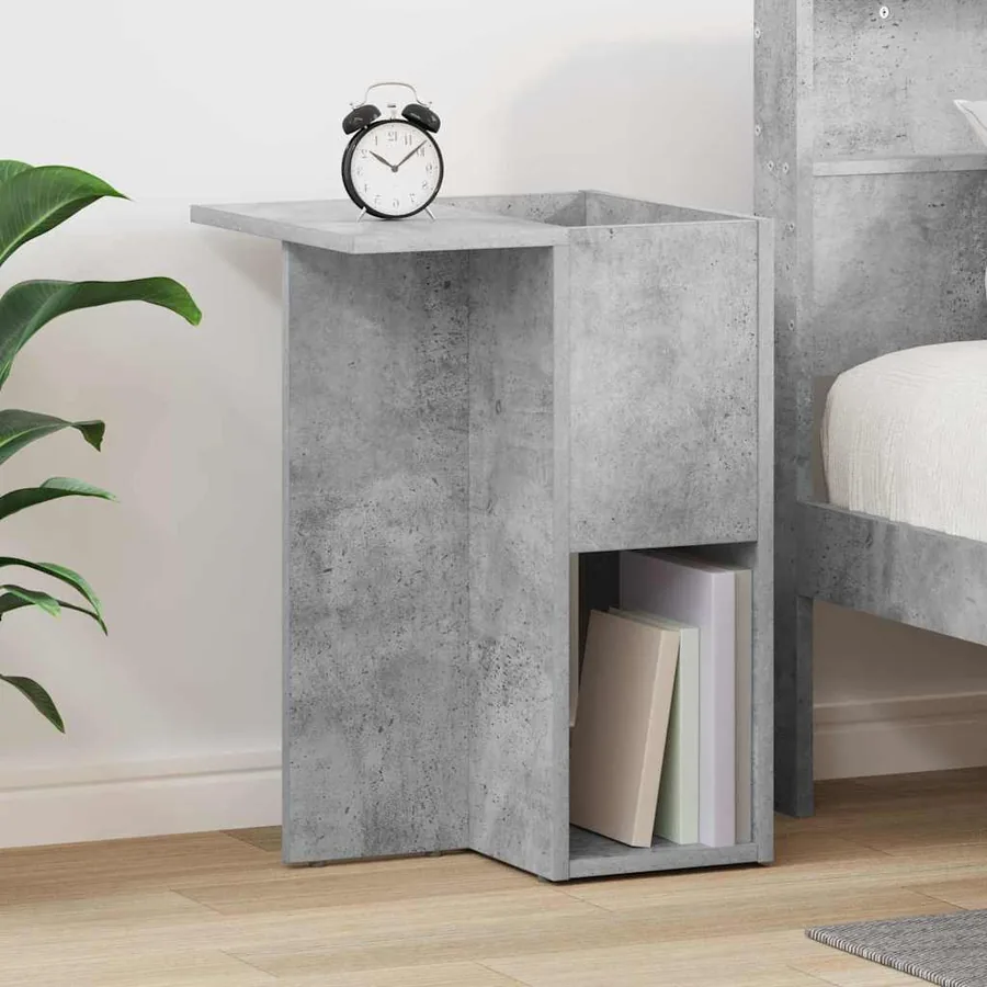 Table d'appoint Gris béton 35 x 40 x 55 cm Bois d'ingénierie