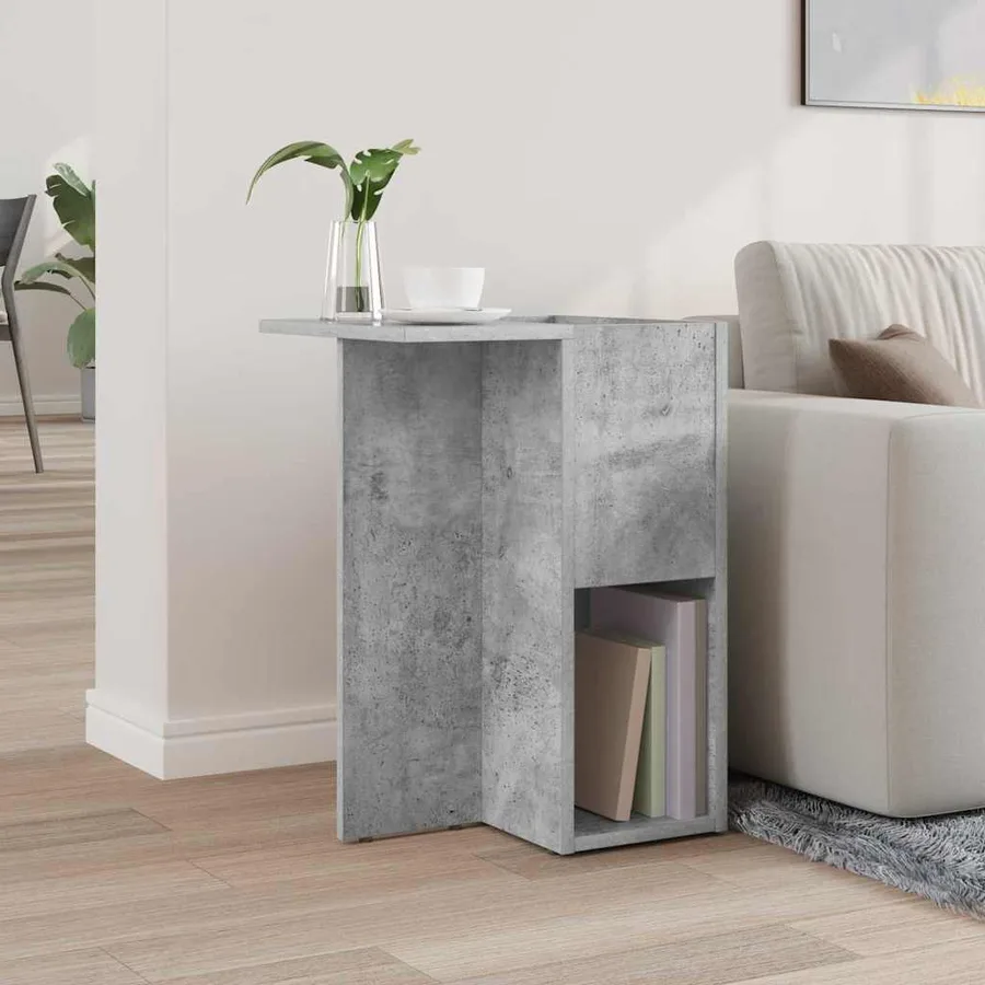 Table d'appoint Gris béton 35 x 40 x 55 cm Bois d'ingénierie - 4