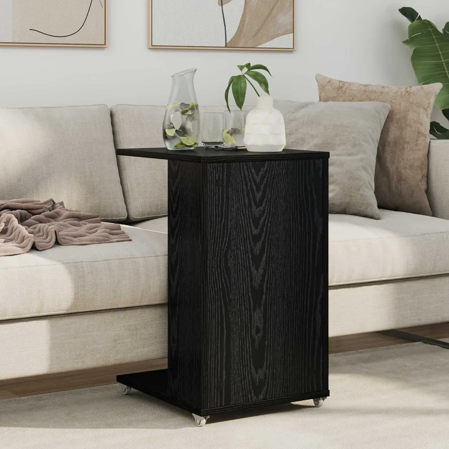 Table d'appoint Chêne noir 40 x 35 x 60 cm Bois d'ingénierie - 4