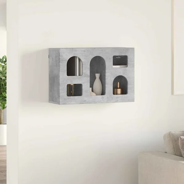 Armoire suspendue avec étagère ELST Gris béton 60 x 20 x 40 cm