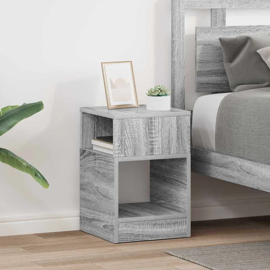 Table d'appoint 2 pcs Gris Sonoma 30,5 x 30 x 45 cm