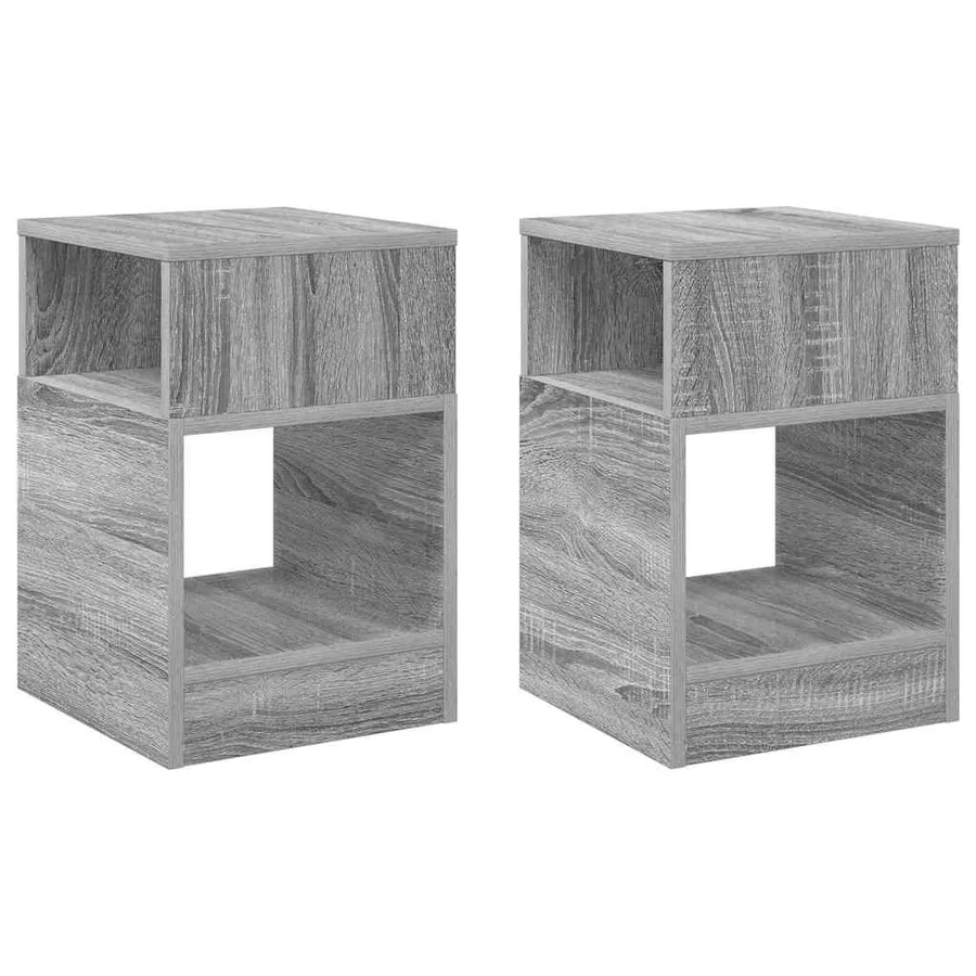 Table d'appoint 2 pcs Gris Sonoma 30,5 x 30 x 45 cm - 2