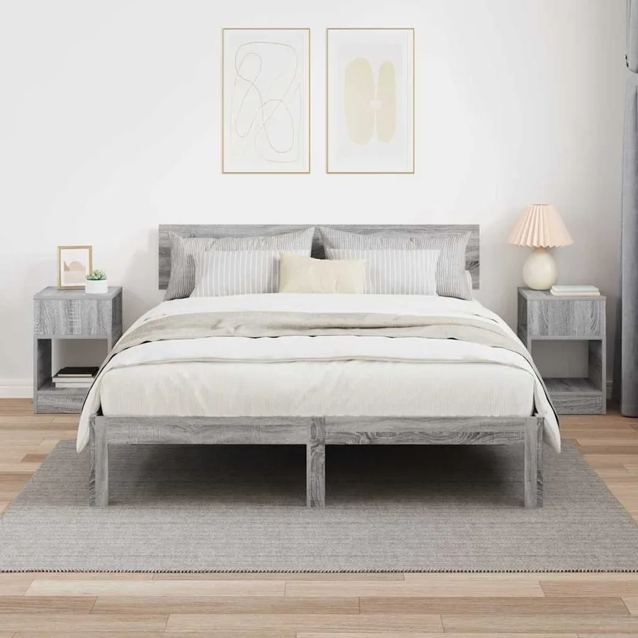 Table d'appoint 2 pcs Gris Sonoma 30,5 x 30 x 45 cm - 4