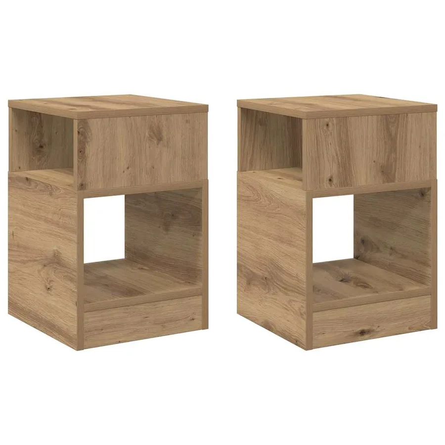 Table d'appoint 2 pc Chêne artisanal 30,5 x 30 x 45 cm - 2