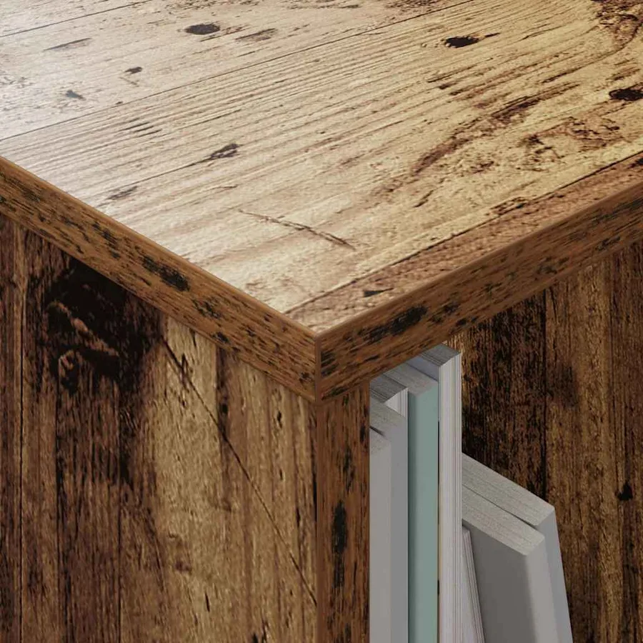 Étagère à magazines Bois ancien 102 x 30 x 45 cm - 5