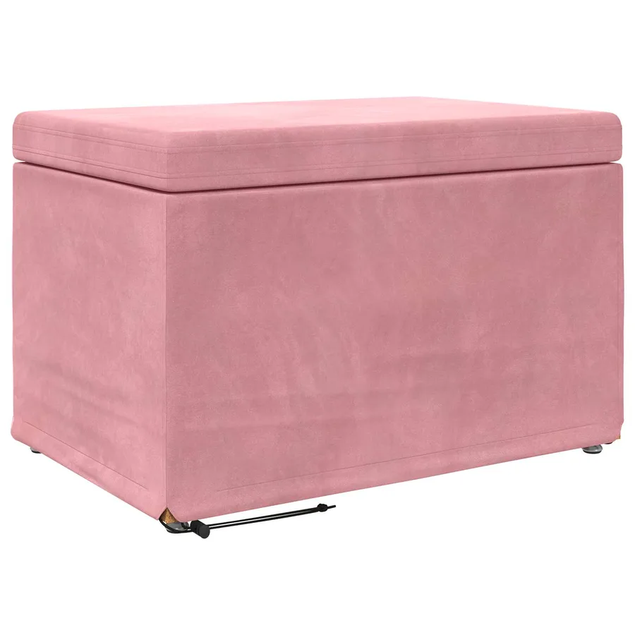 Tabouret Rose 61 x 41 x 40 cm Velours et Bois Composite - 2