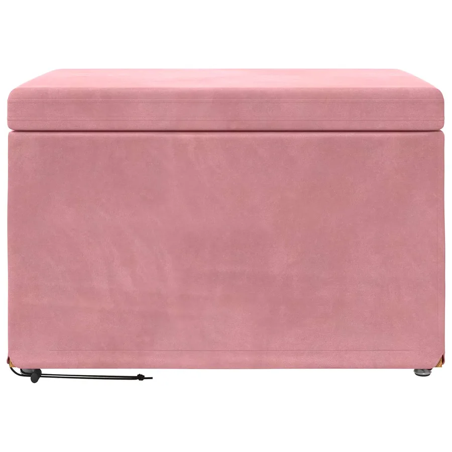 Tabouret Rose 61 x 41 x 40 cm Velours et Bois Composite - 4