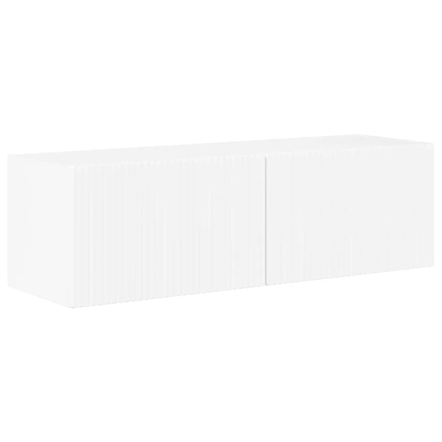 Ensemble de meuble TV mural Montage mural 6 pcs Blanc brillant - 5