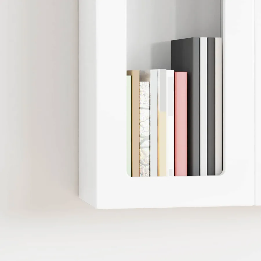 Armoire suspendue ELST Blanc brillant 59 x 20 x 100 cm - 5