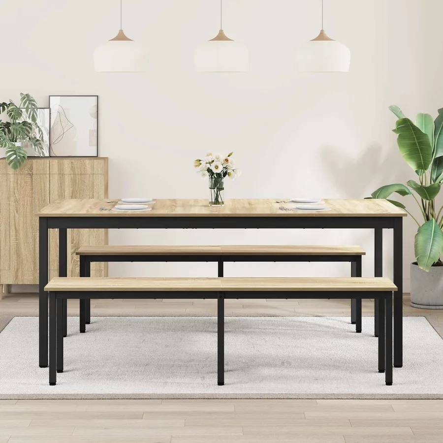 Table de salle à manger / Table de repas 180 x 90 x 75 cm - 4