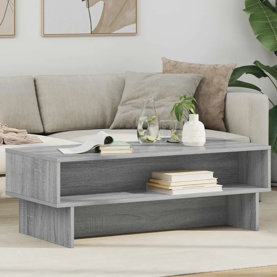 Table basse Gris Sonoma 100 x 46 x 35 cm Bois d'ingénierie
