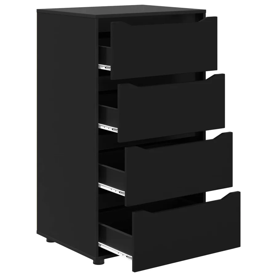 Armoires de rangement Noir 60 x 48 x 105 cm Bois d'ingénierie - 7